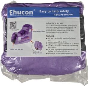 Ehucon Velvet Heel Protector NEW Purple -For Pain Relief -Soft -Machine Washable